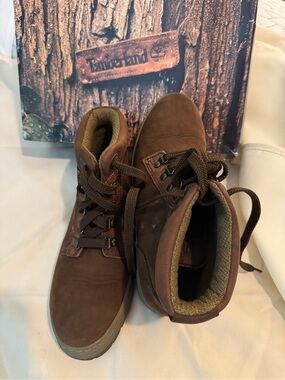 Timberland Women’s Brown Leather Lace-Up Boots Size 7